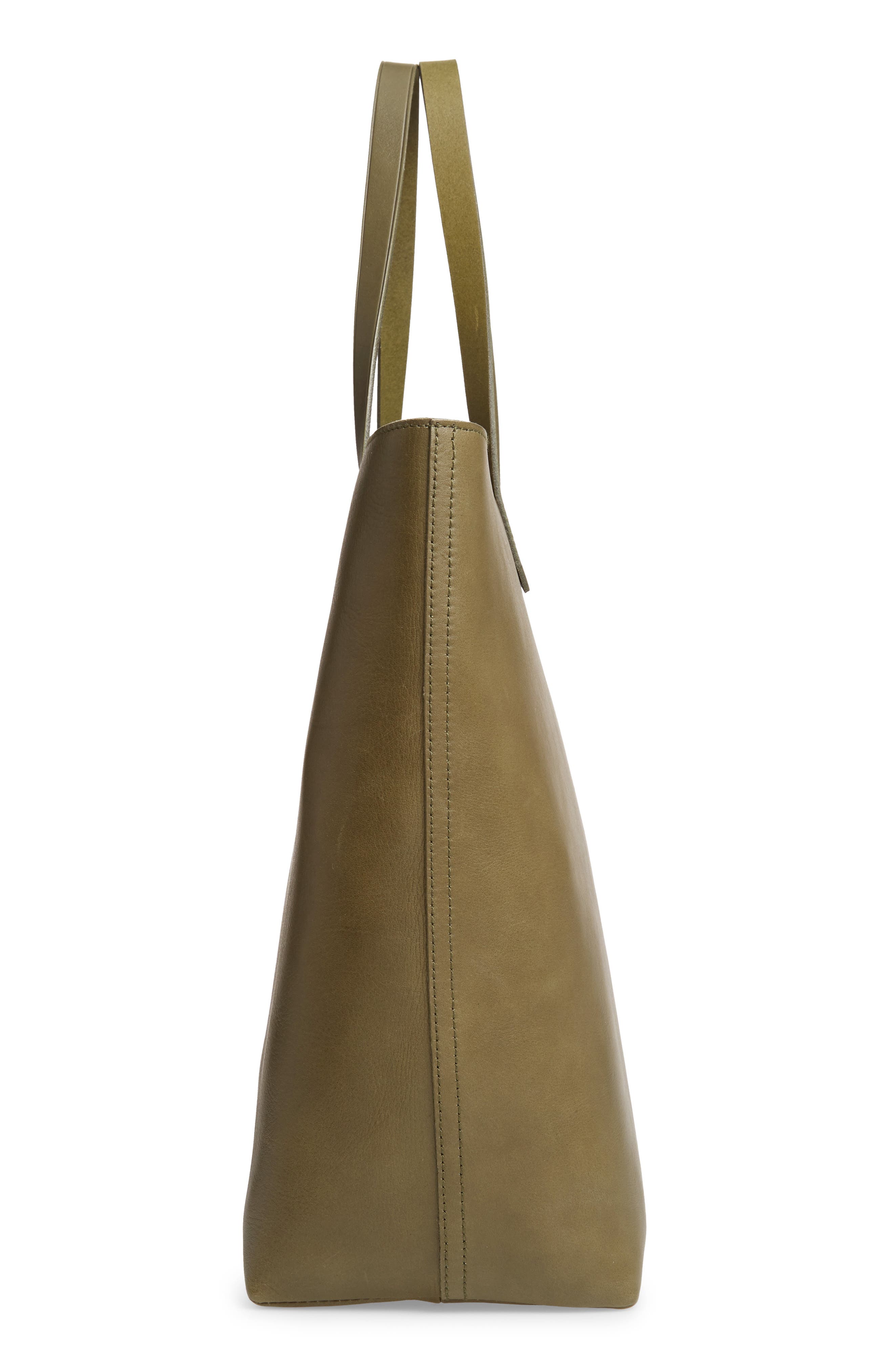 Zip Top Transport Leather Tote, Alternate, color, DEEP WOODLAND