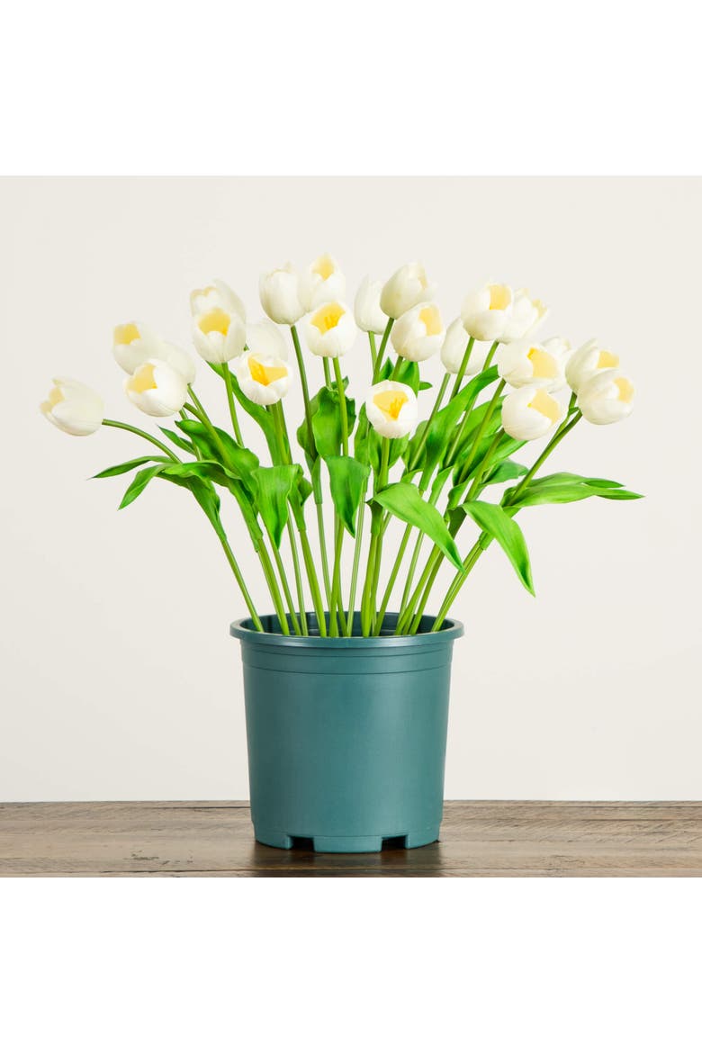 2-ft UV Resistant Artificial Tulip Plant, Alternate, color, Green