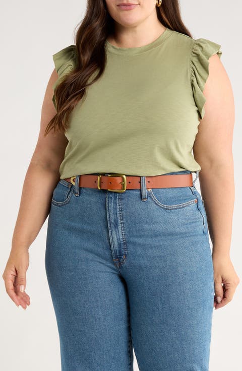 Ruffle Sleeve Top (Plus)