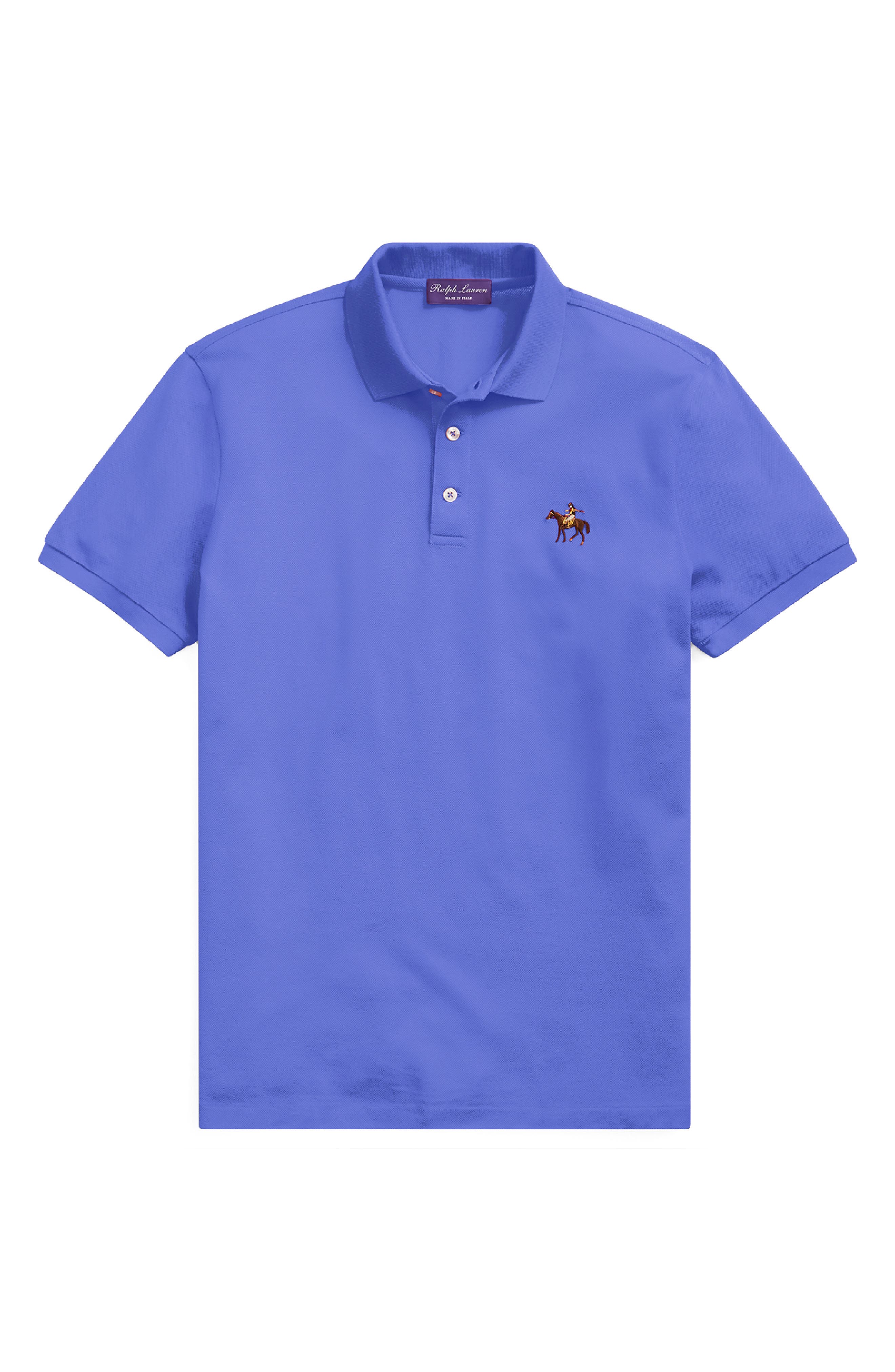 Ralph Lauren Purple Label Embroidered Standing Horse Cotton Piqué