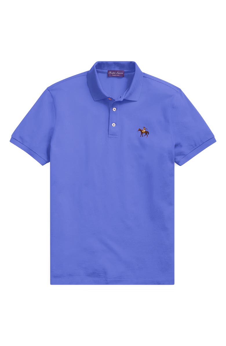 Ralph Lauren Purple Label Embroidered Standing Horse Cotton Piqué Polo, Alternate, color, 