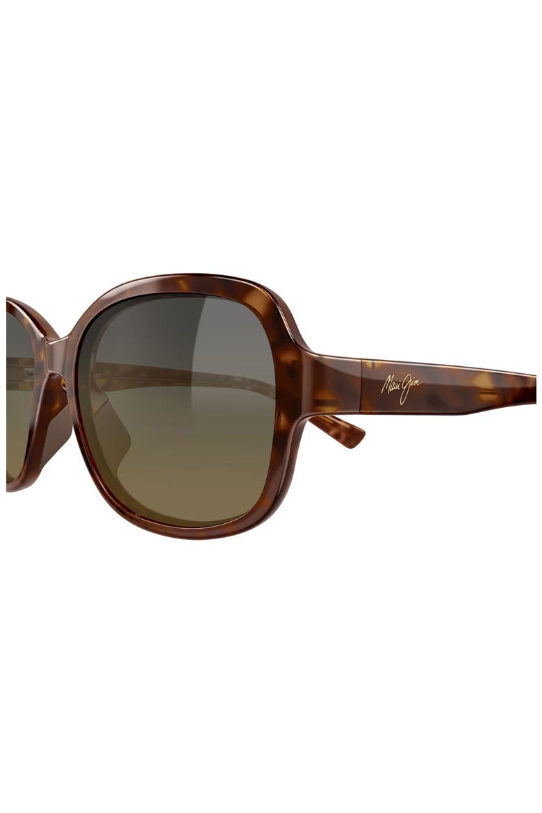 55mm PolarizedPlus2® Butterfly Sunglasses, Alternate, color, BROWN TORTOISE