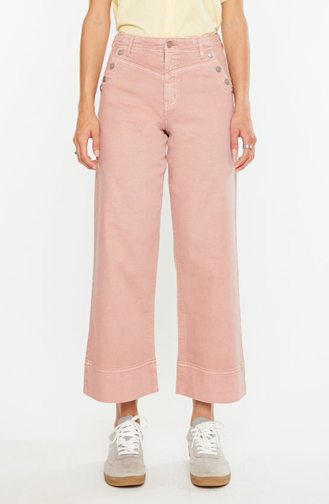 Peony High Rise Crop Wide Leg Jeans
