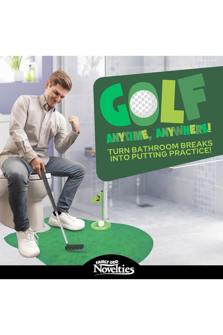 Potty Putter, Toilet Time Golf Game, Adult Gag Gift, Alternate, color, Multicolored