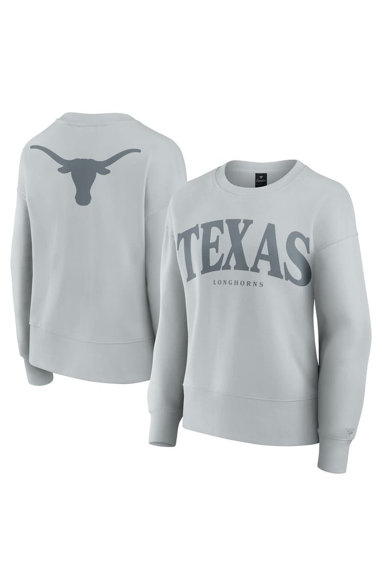 FANATICS Women's Fanatics Gray Texas Longhorns Supersoft Flow Fleece Pullover Sweatshirt, Main, color, Gray