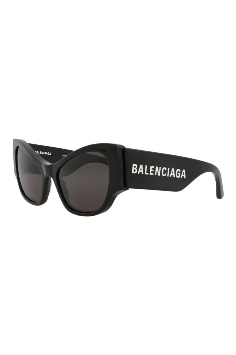 56mm Cat Eye Sunglasses, Alternate, color, BLACK BLACK GREY