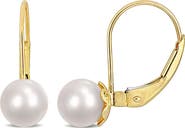 Julianna B. Cultured Pearl Floral Drop Earrings 10k