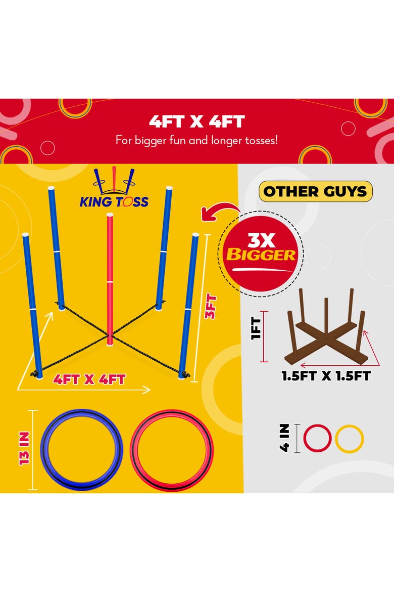 King Toss | Giant Ring Toss Game for Kids and Adults, Alternate, color, Blue, Red