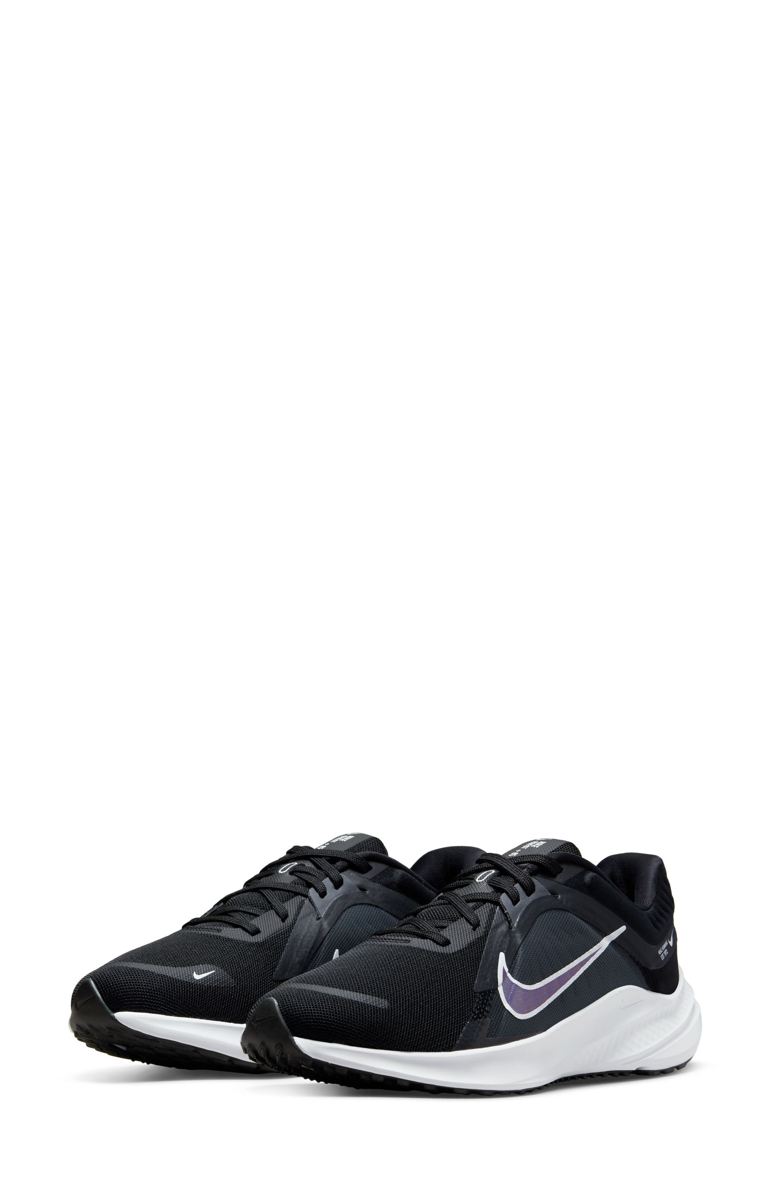 Quest 5 Sneaker, Main, color, BLACK/ WHITE/ GREY