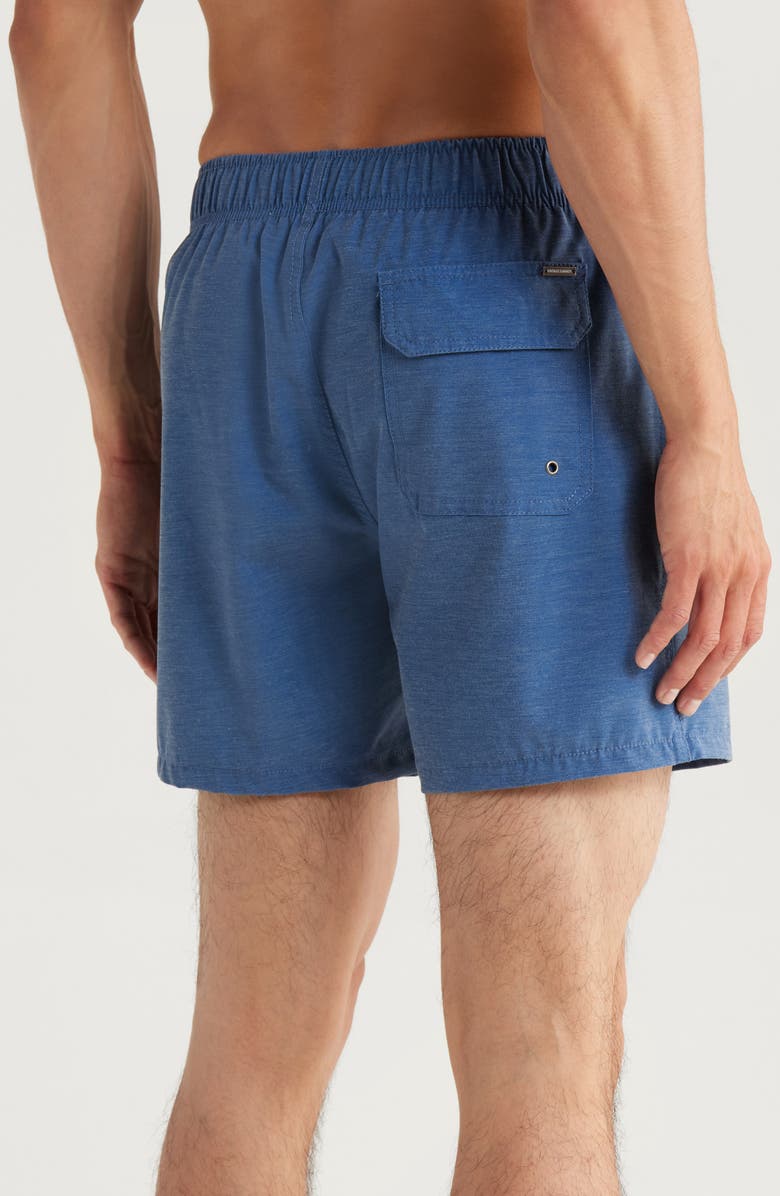 Vintage Summer Poolside Volley Swim Trunks, Alternate, color, Navy