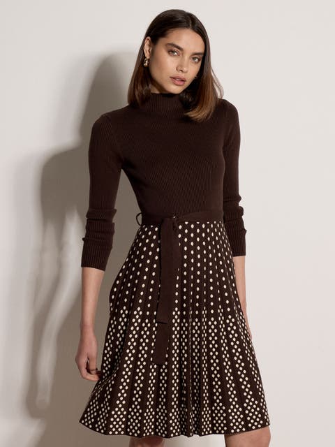 Ribbed Top Knit Dress