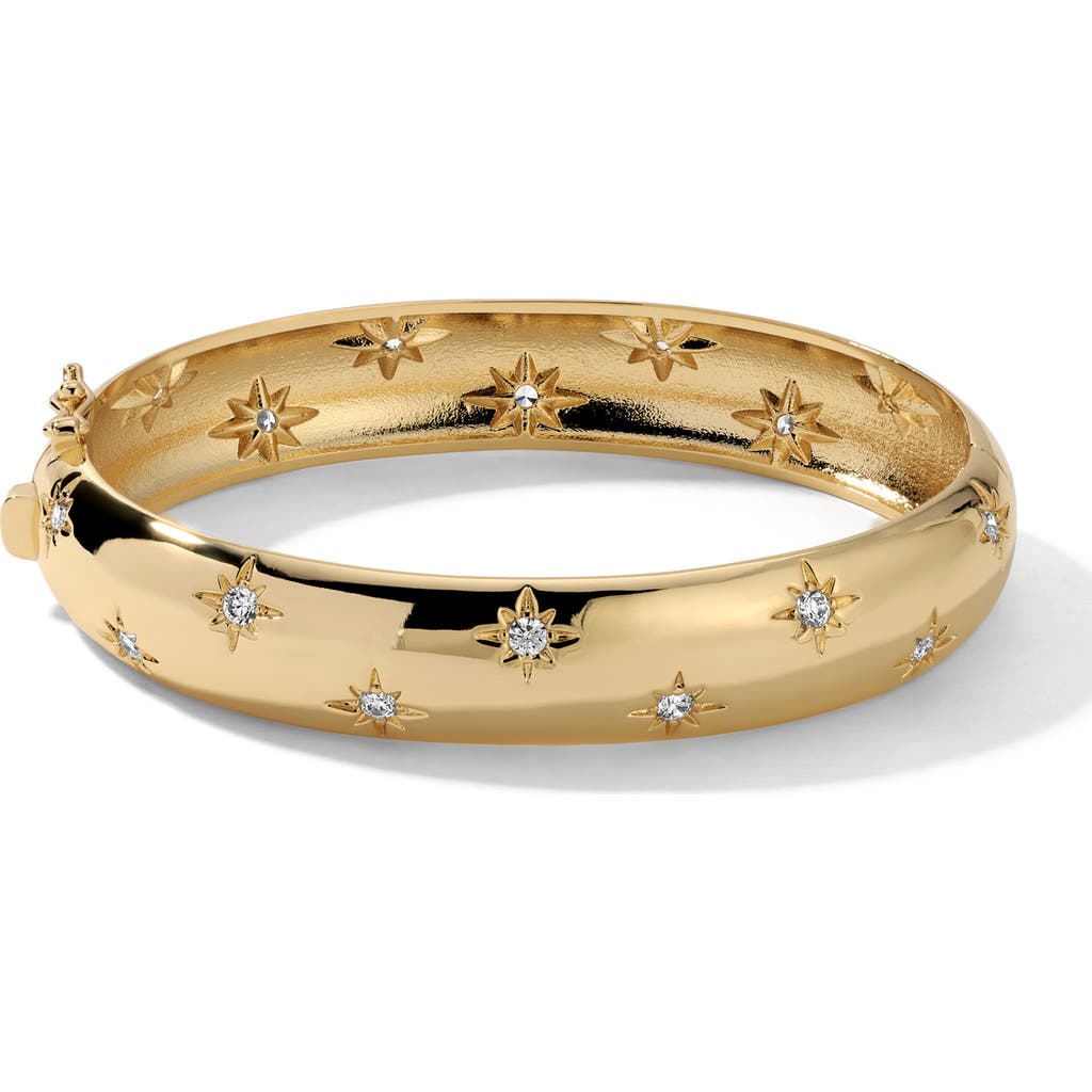 Miranda Frye Celeste Cubic Zirconia Cuff Bracelet In Gold