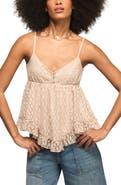 Lucky Brand Ruffle Lace Babydoll Camisole