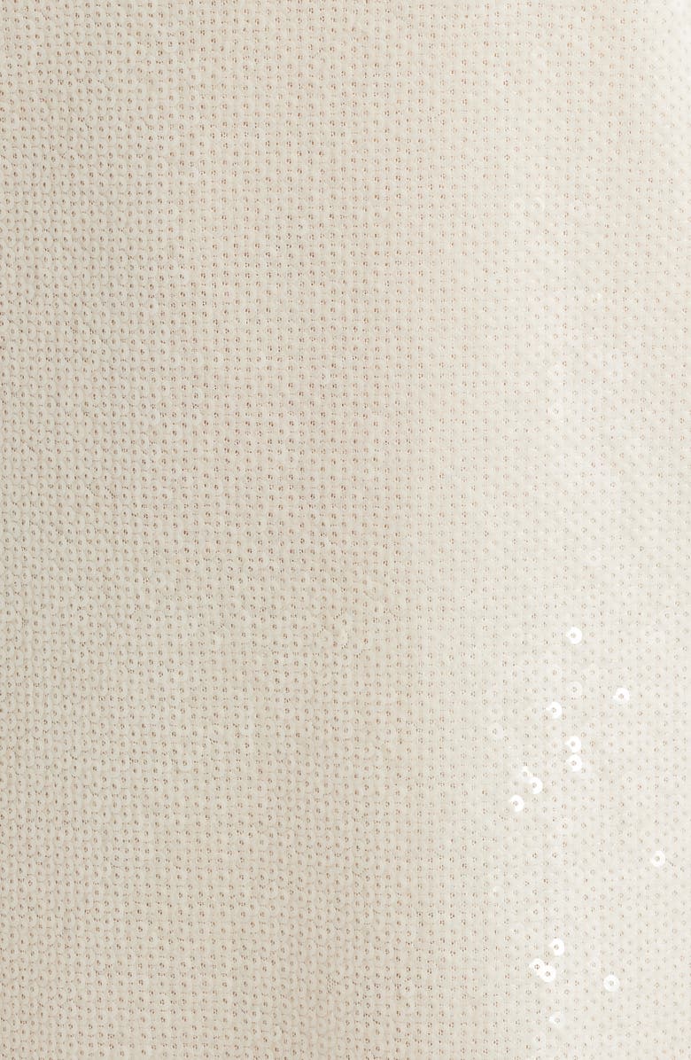 French Connection Sadie Sequin & Beaded Sweater Minidress, Alternate, color, Porcelain Cream