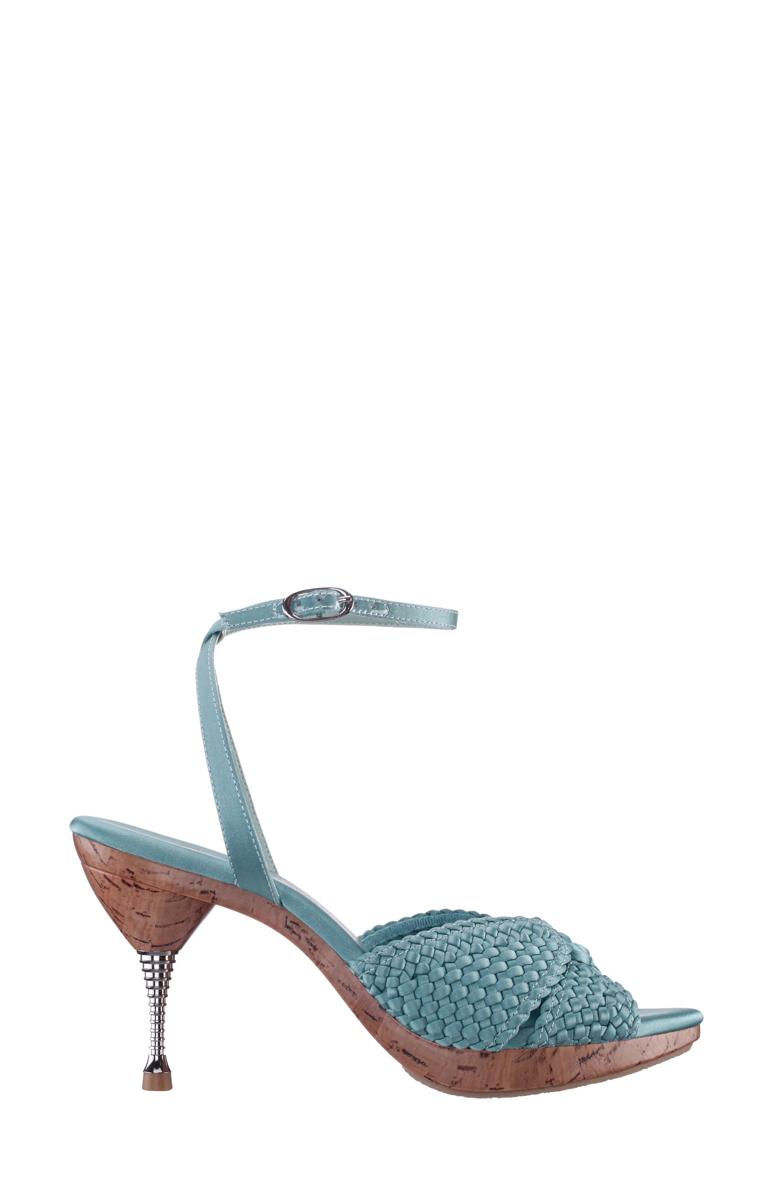 Nina Empire Ankle Strap Sandal, Alternate, color, Aqua