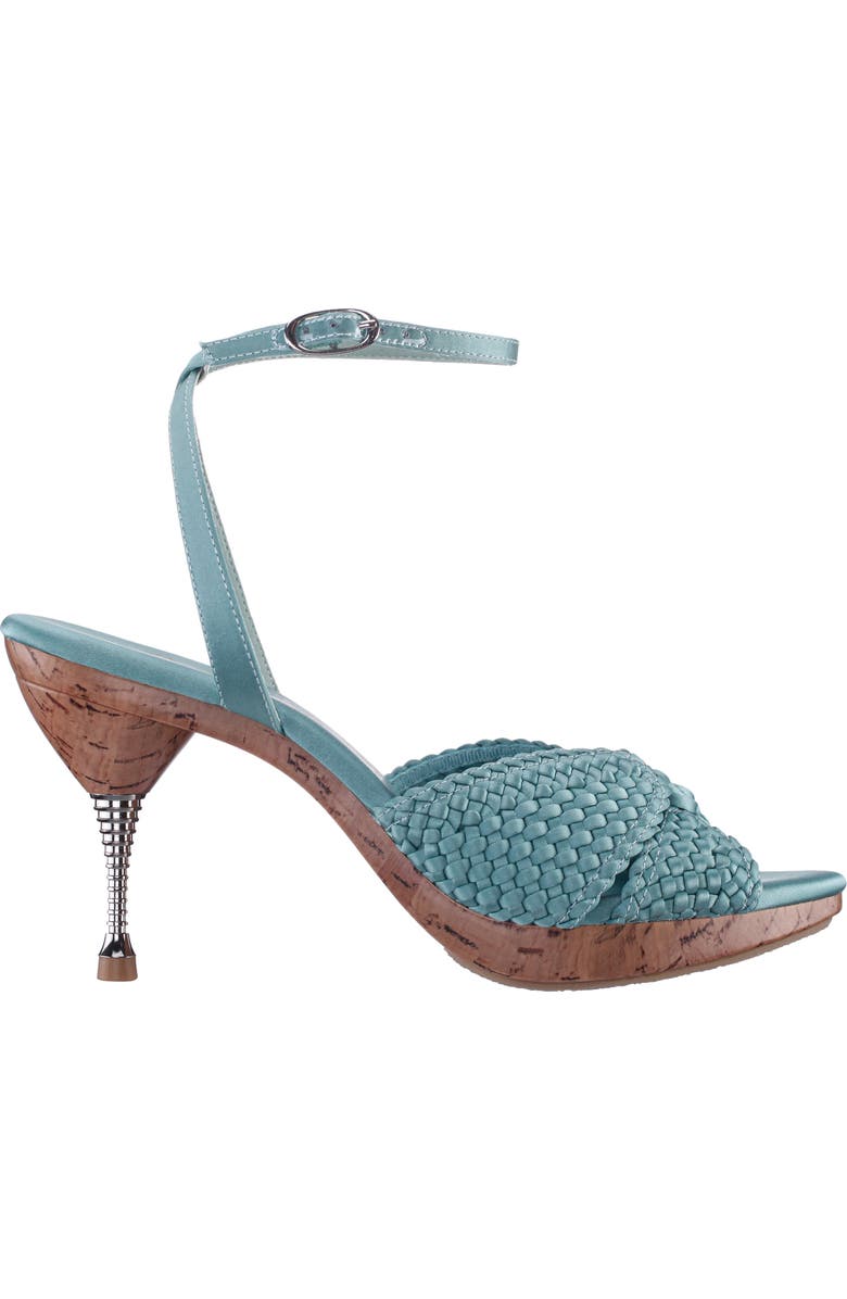 Nina Empire Ankle Strap Sandal, Alternate, color, Aqua
