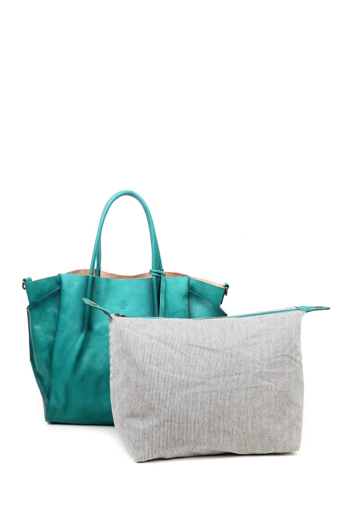 OLD TREND Sprout Land Leather Tote Bag, Alternate, color, Aqua Ombre
