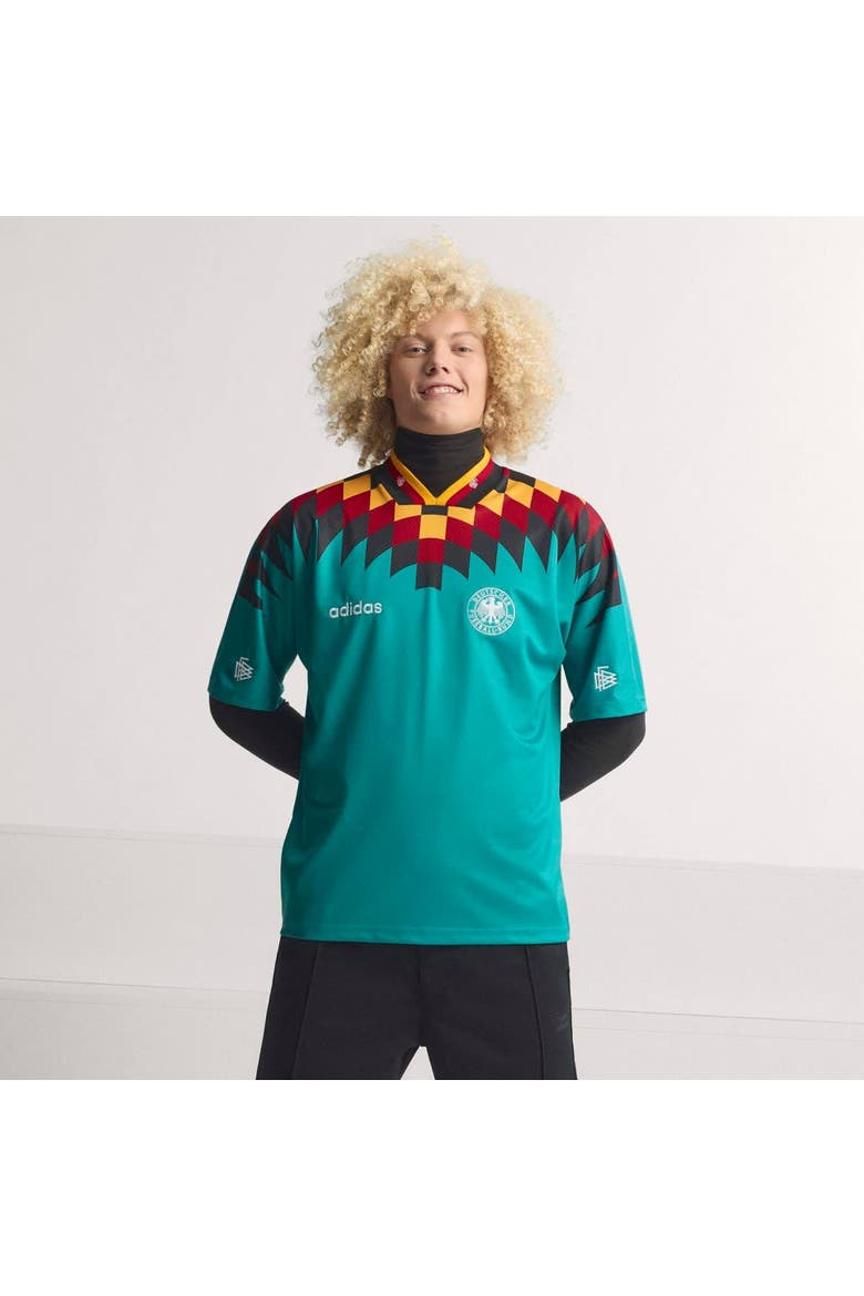 Men's adidas  Green Germany National Team 1994 Away Bringback Jersey, Main, color, Green