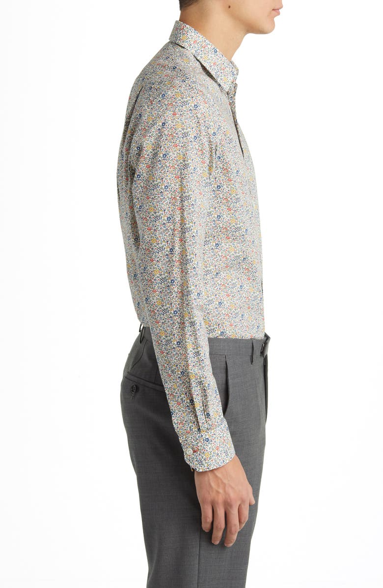 Paul Smith Tailored Fit Floral Cotton Dress Shirt, Alternate, color, 