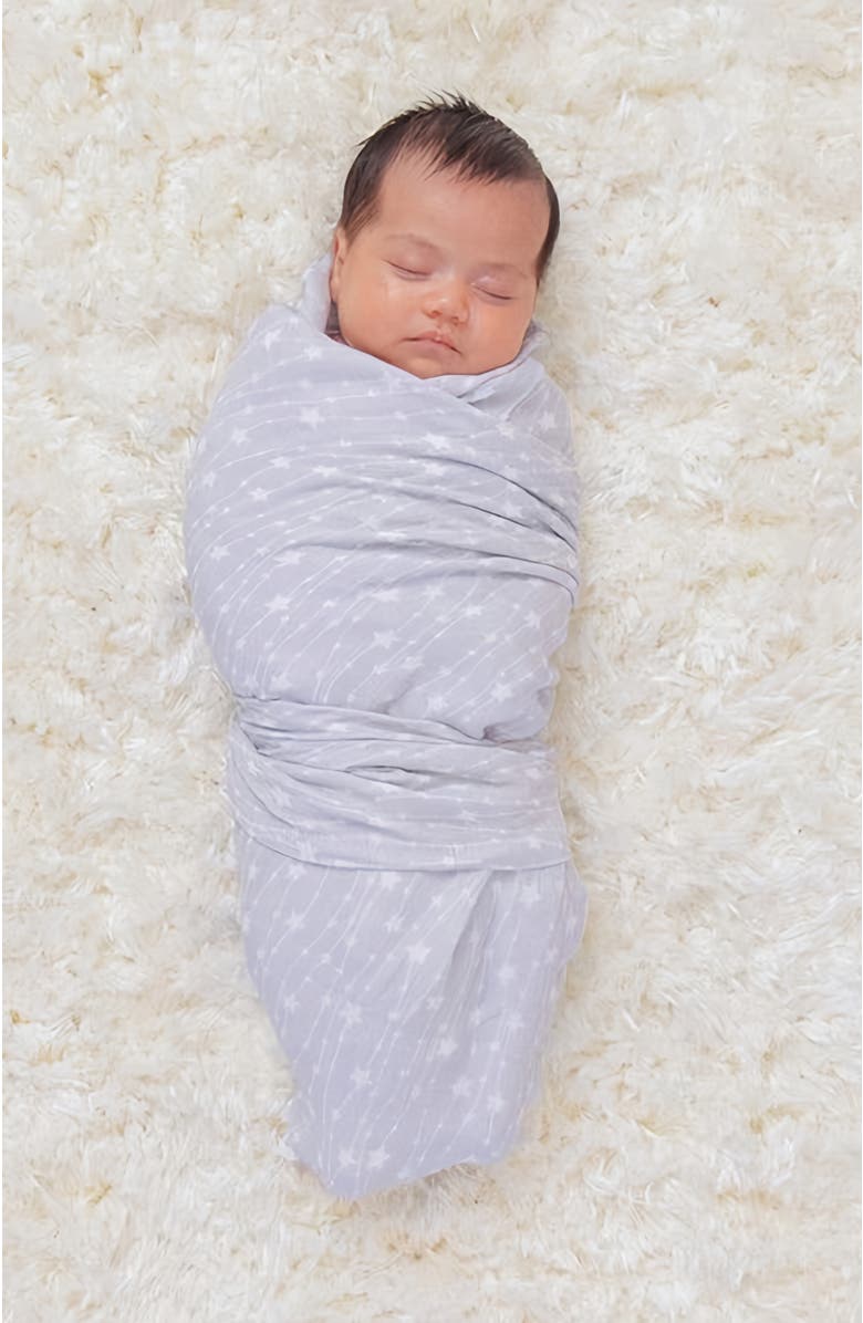Comfy Cubs Muslin Swaddle Blankets, 4 Pack, Alternate, color, Grey