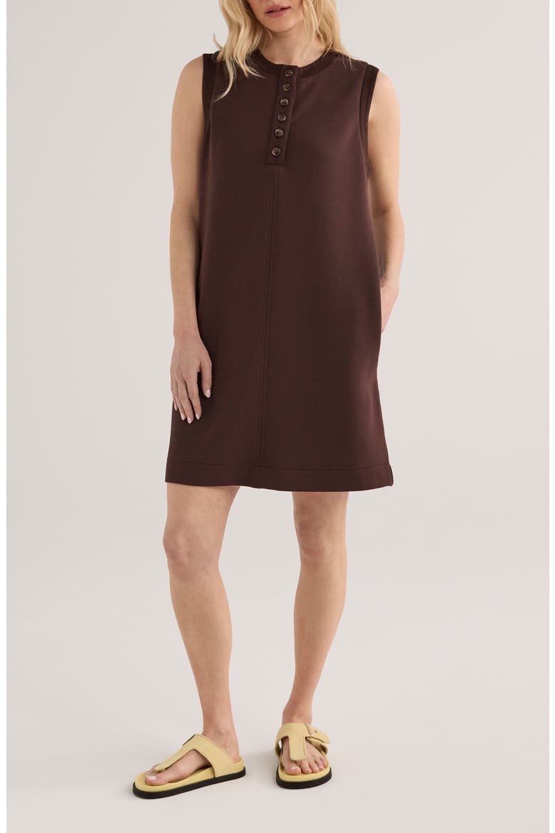 Elba Shift Dress, Main, color, COFFEE BEAN