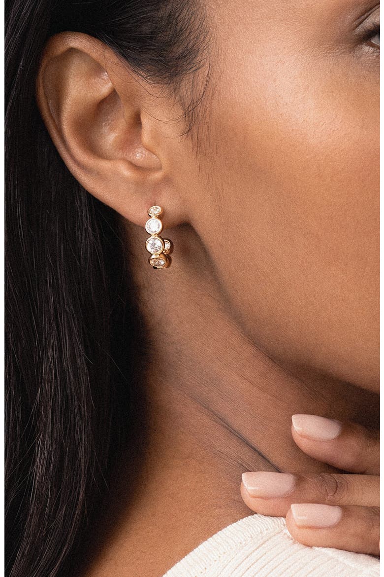 Dainty Hoop Earrings, Alternate, color, GOLD