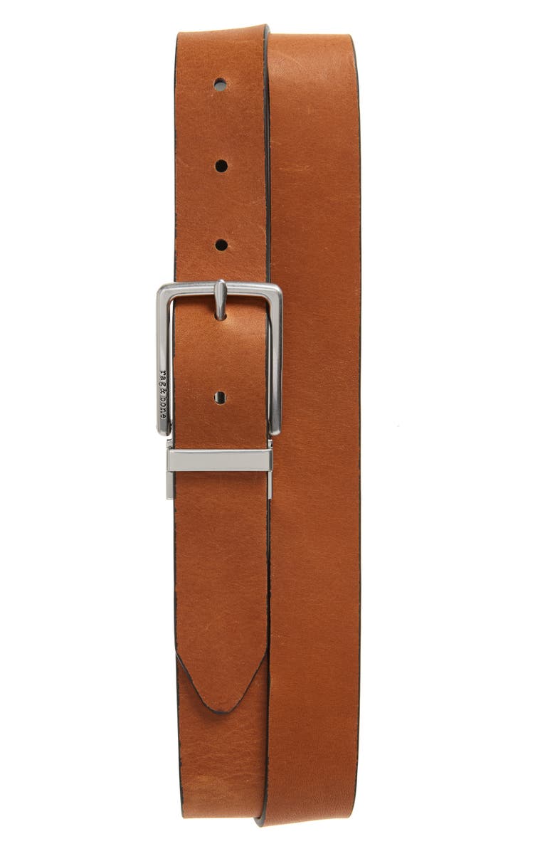 rag
bone Carter Reversible Leather Belt, Alternate, color, Black Brown