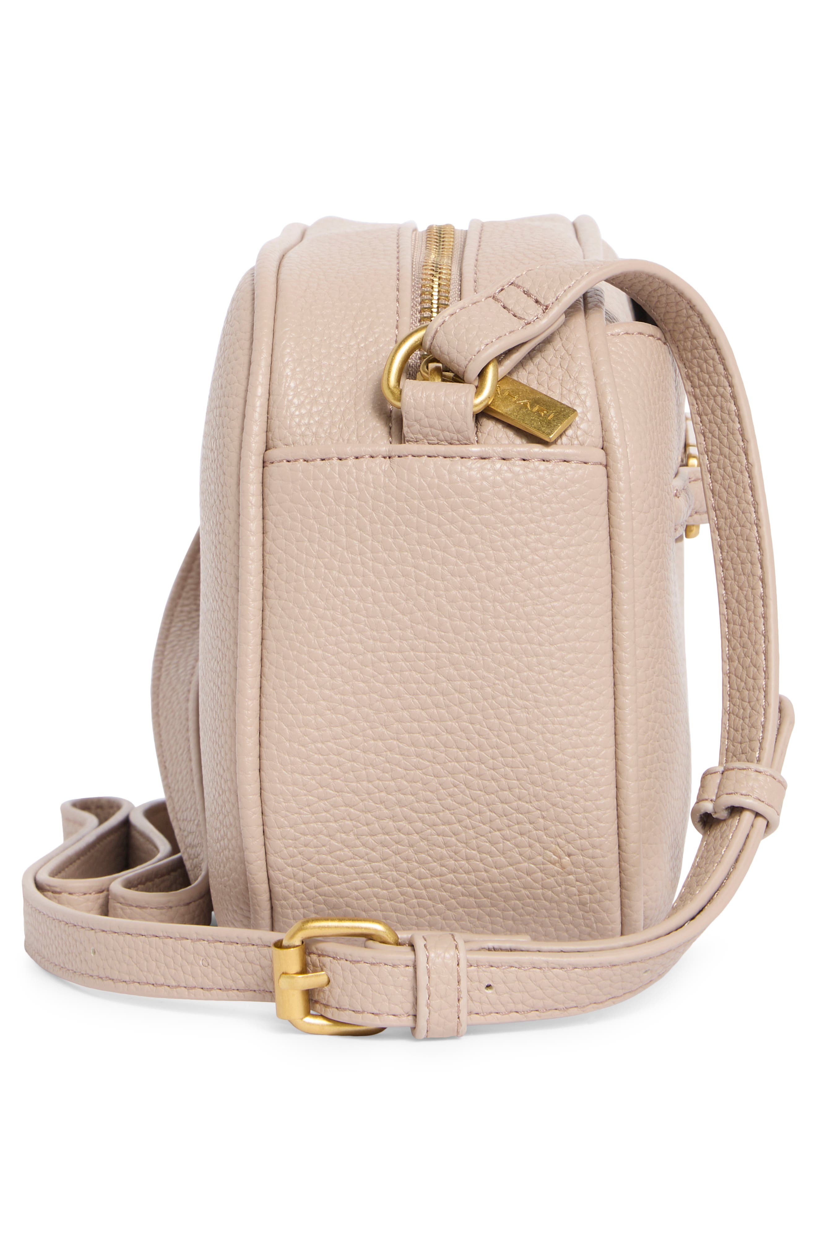 Tahari Trapezoid Camera Crossbody Bag, Alternate, color, Taupe