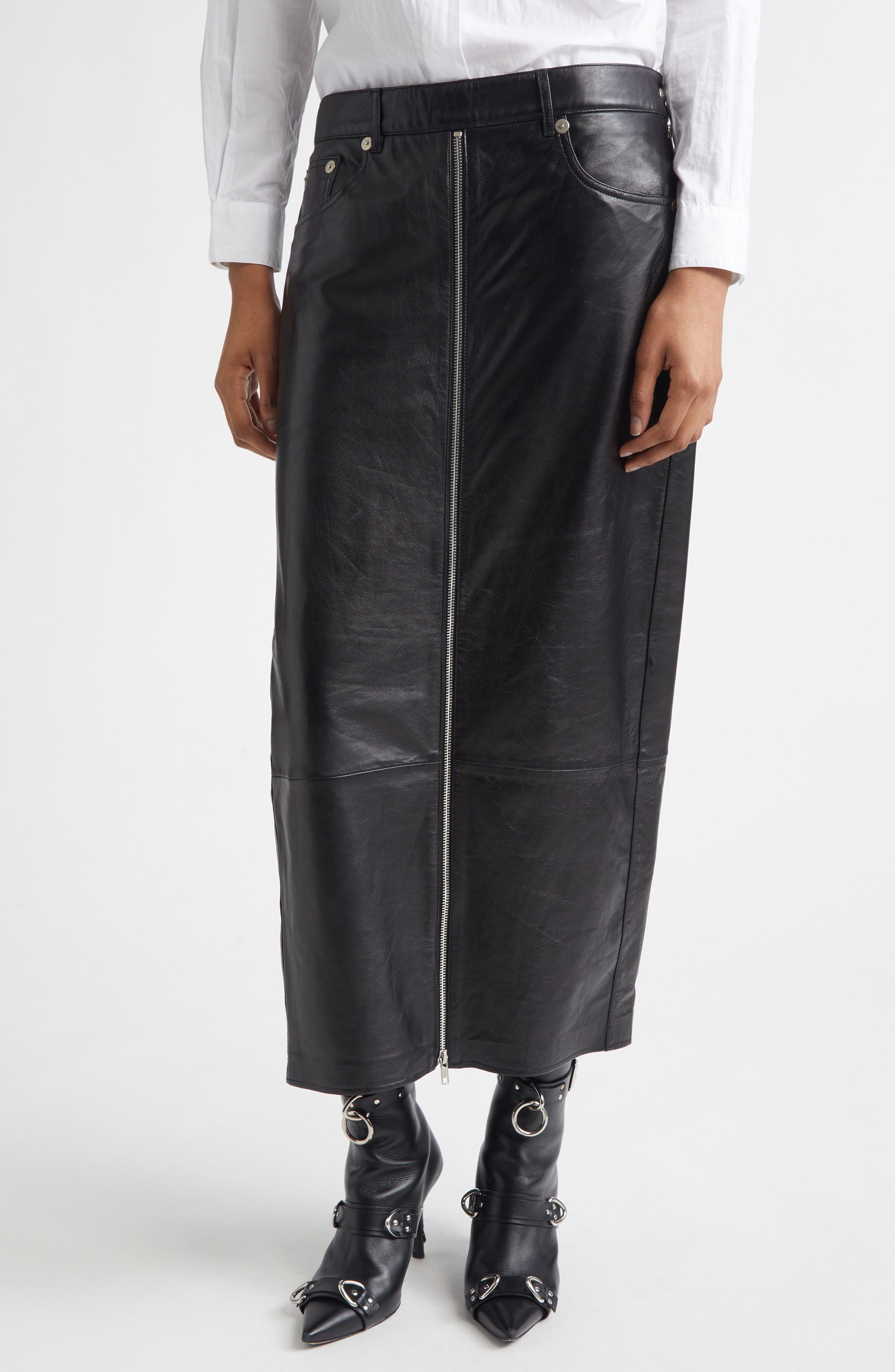 R13 Leather Skirt Pants (Women) | Nordstrom