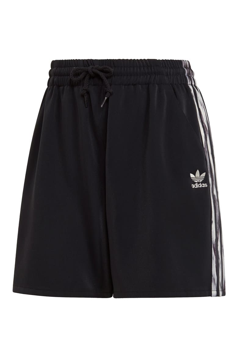 Daniëlle Cathari Satin Shorts, Alternate, color, BLACK/ CHALK WHITE