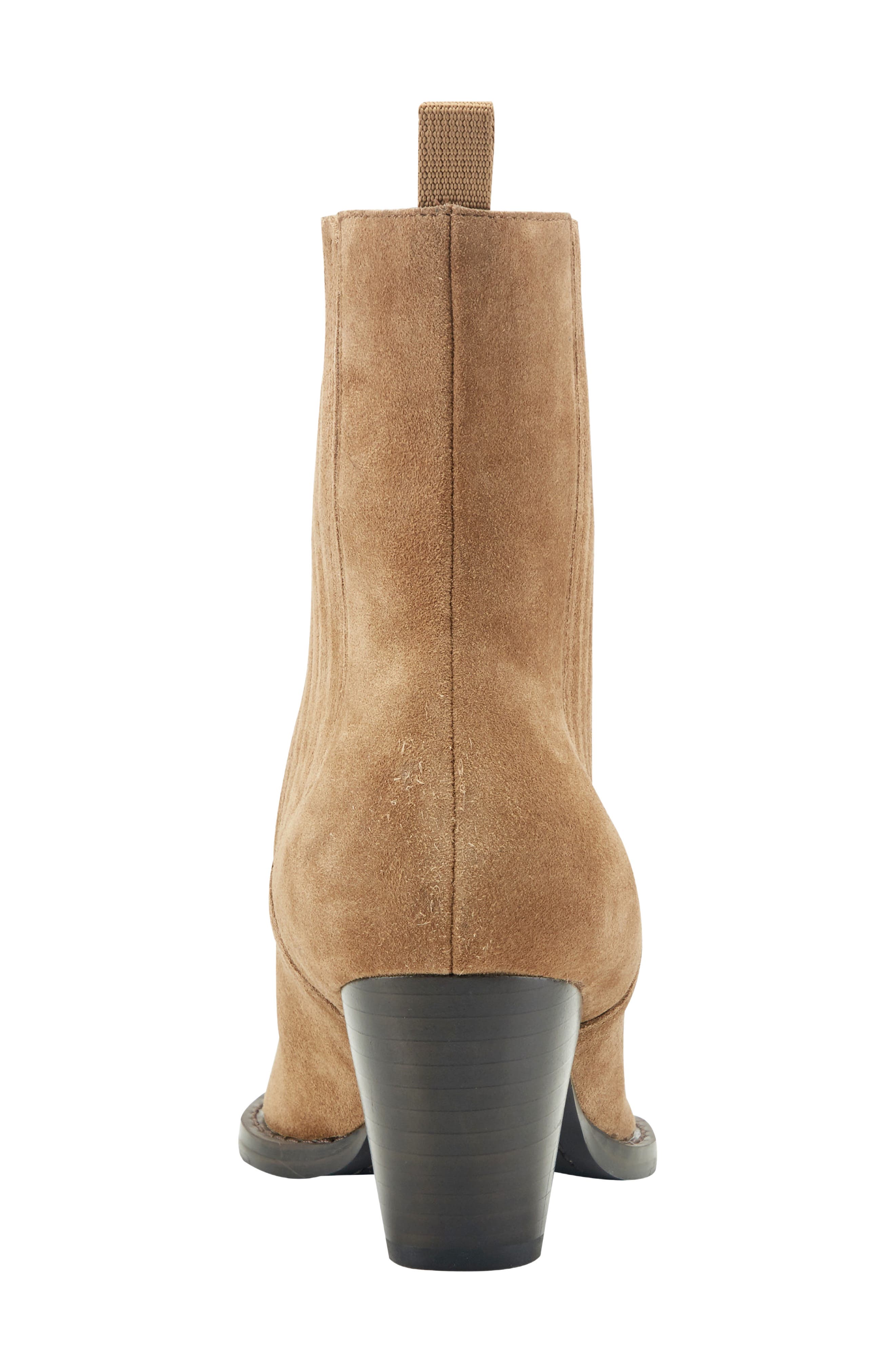 Zane Leather Chelsea Bootie, Alternate, color, MEDIUM BROWN