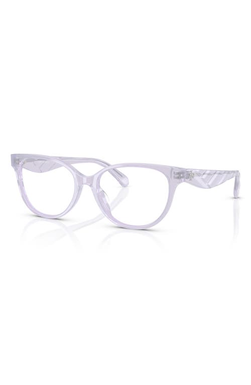 Tory Burch 53mm Phantos Optical Glasses In Milky Purple