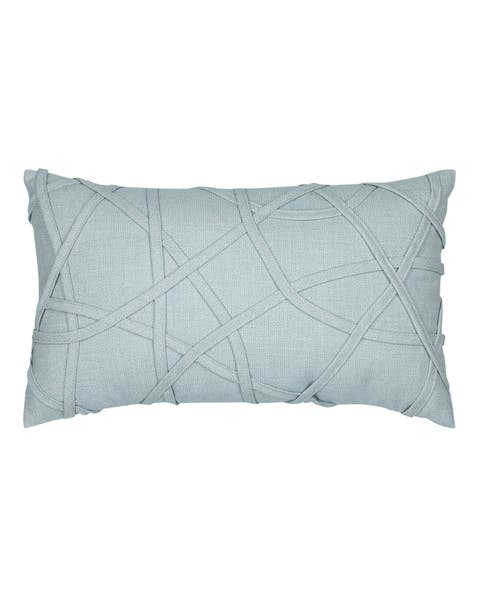 Illusion Handmade dimensional applique Indoor & Outdoor Woven Accent Pillow