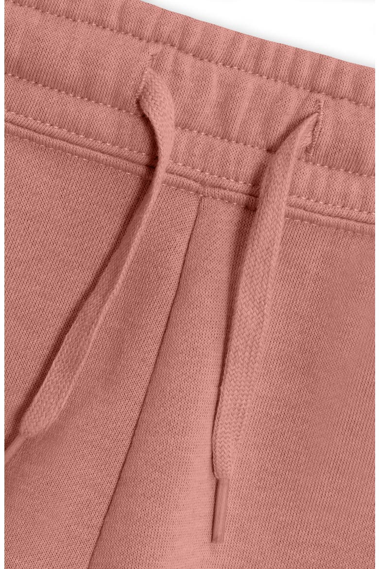 Womens Ghost Midweight Washed Fleece Shorts, Alternate, color, Dusty Rose