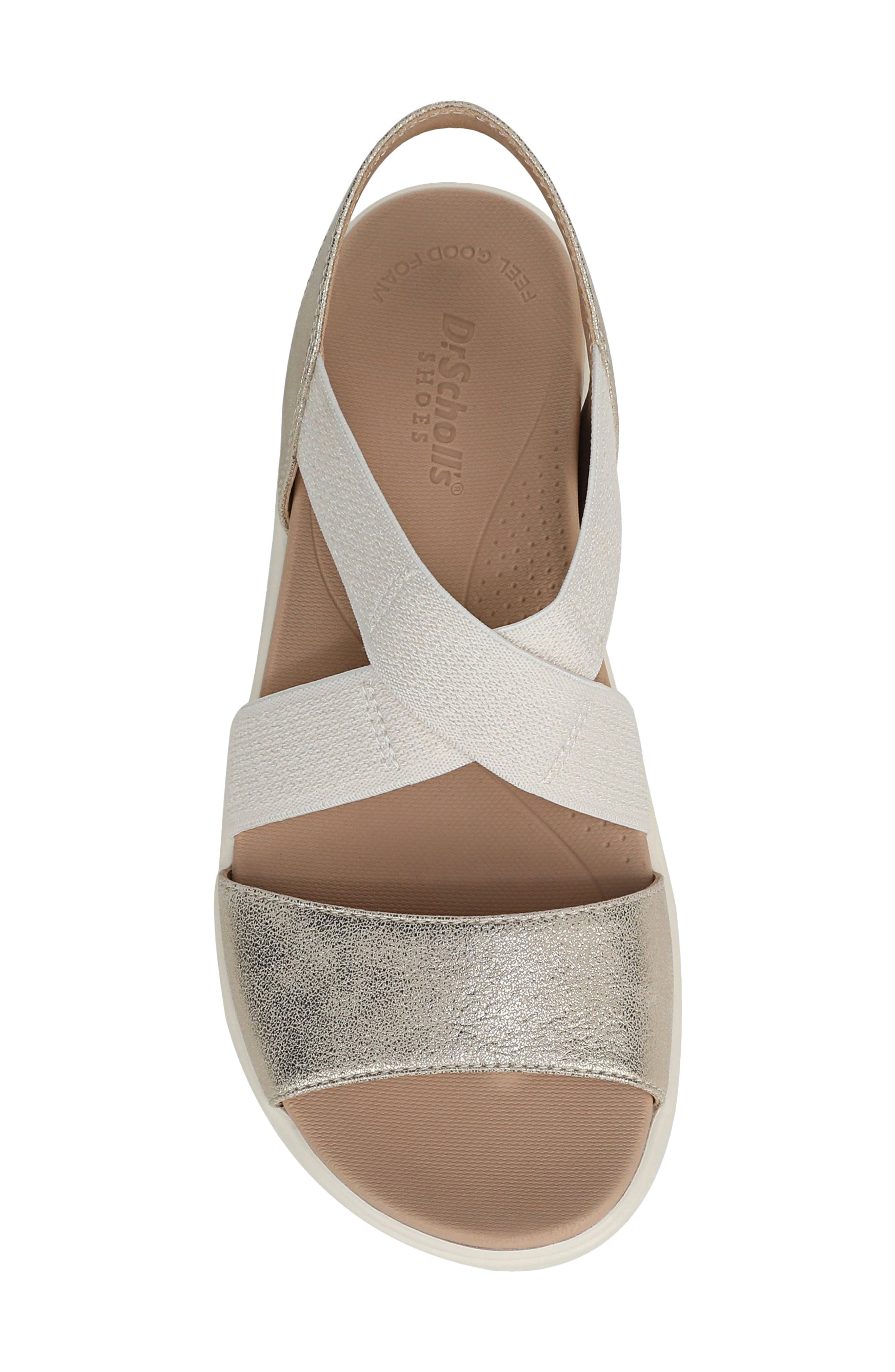 Madicldease Slingback Platform Wedge Sandal, Alternate, color, GOLD