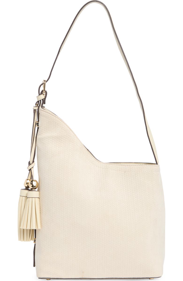 Steve Madden Fawn Shoulder Bag, Main, color, Cotton Deboss Suede