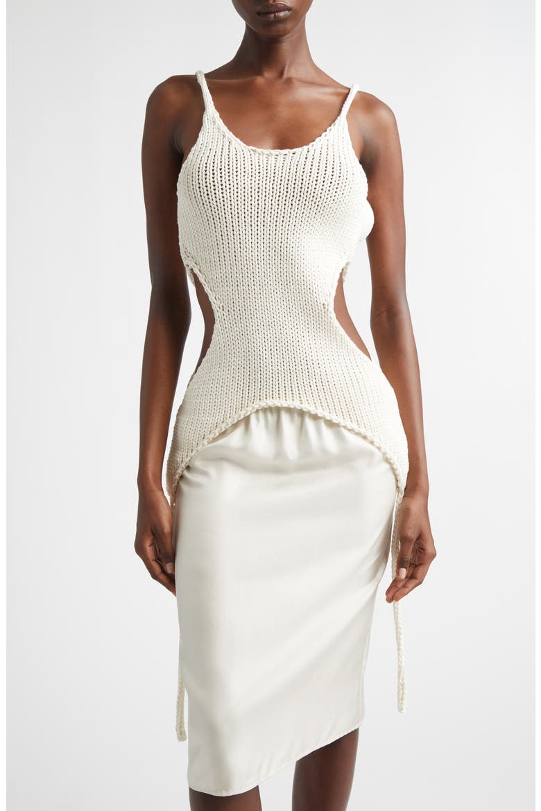 Kora Corset Sweater, Main, color, IVORY