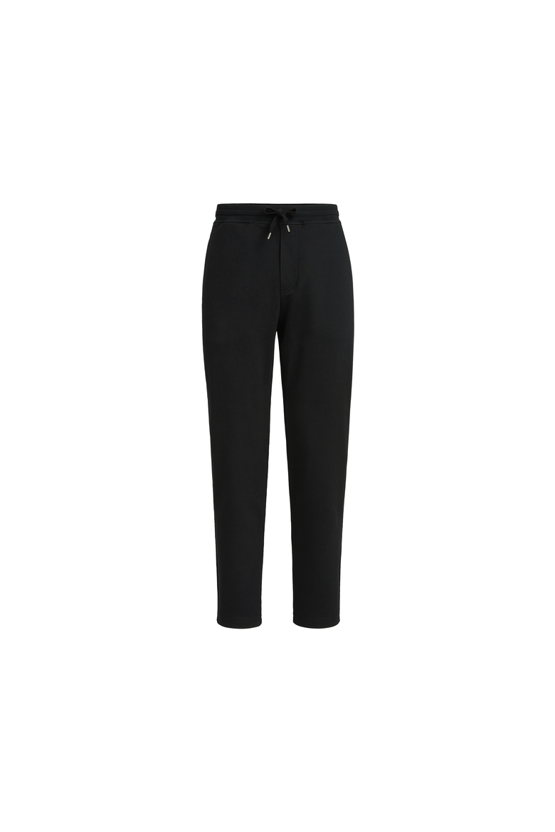 Techno cotton French terry trousers, Alternate, color, Black