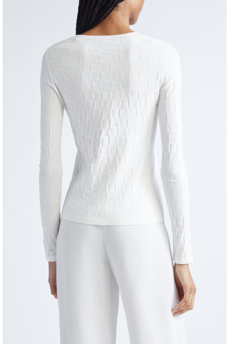Checkered Sweater, Alternate, color, SOLID WHITE