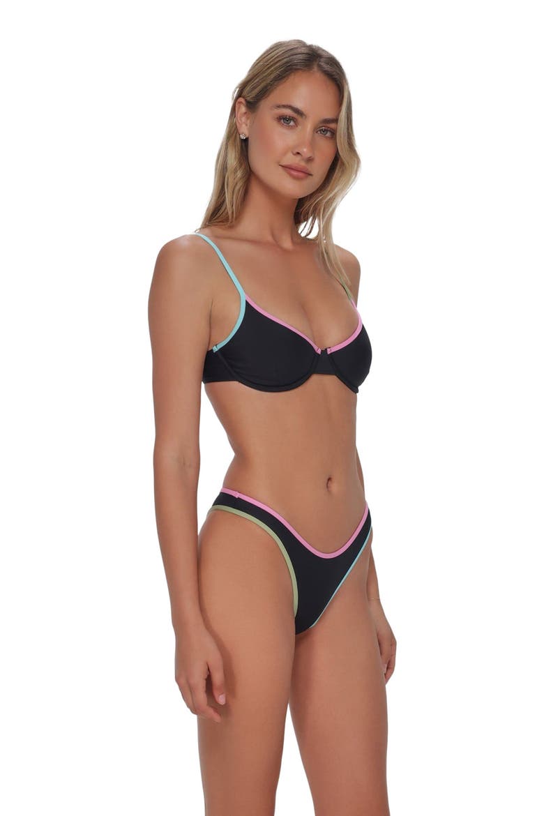 Dani Scoop Bikini Swim Bottoms, Alternate, color, Black