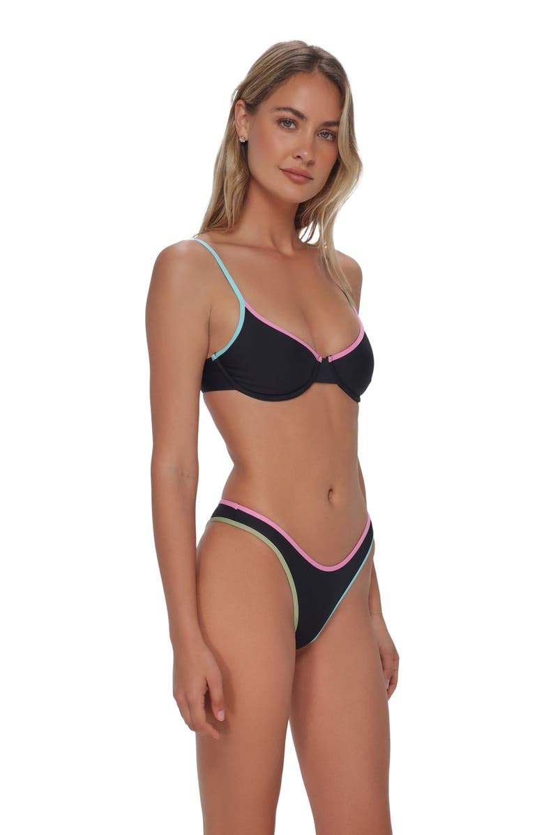 Swim Systems Addie Underwire Bikini Swimsuit Top, Alternate, color, Black