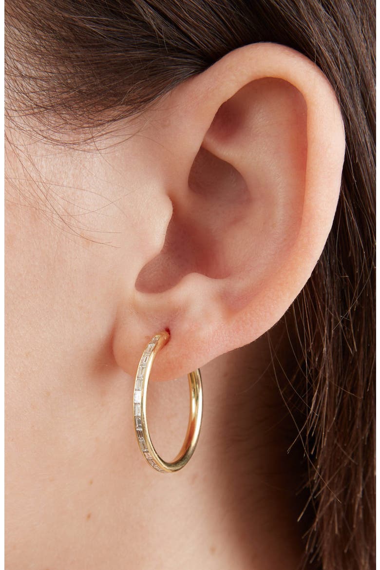 Miri Diamond Hoop Earrings, Alternate, color, YELLOW GOLD