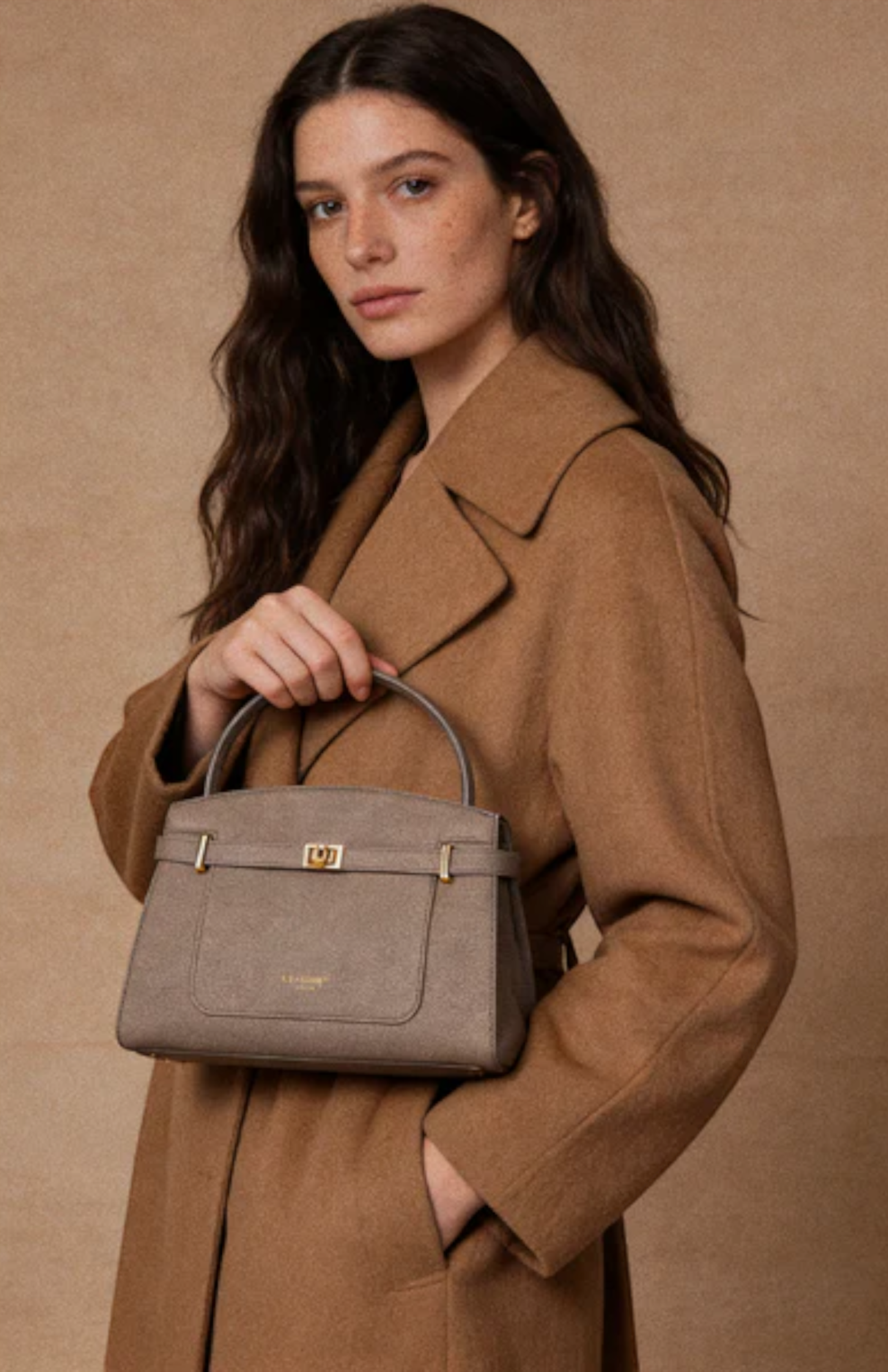 Manhattan Genuine Pebble Leather Top Handle Bag, Alternate, color, Grey