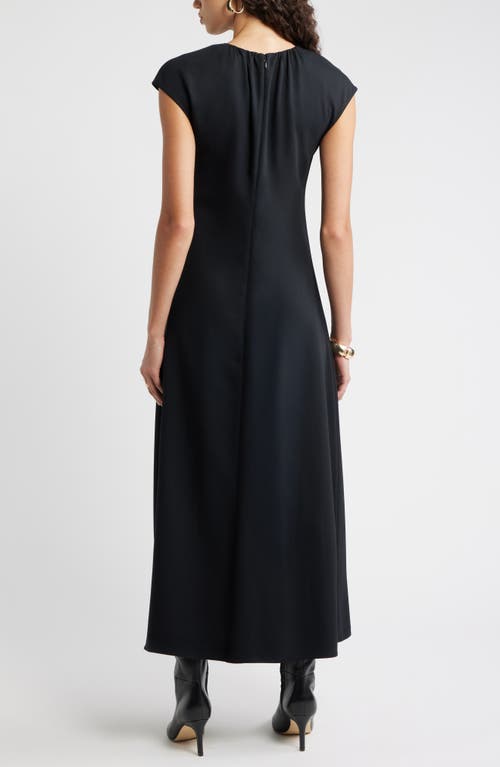 Nordstrom Shirred Cap Sleeve Maxi Dress In Blue