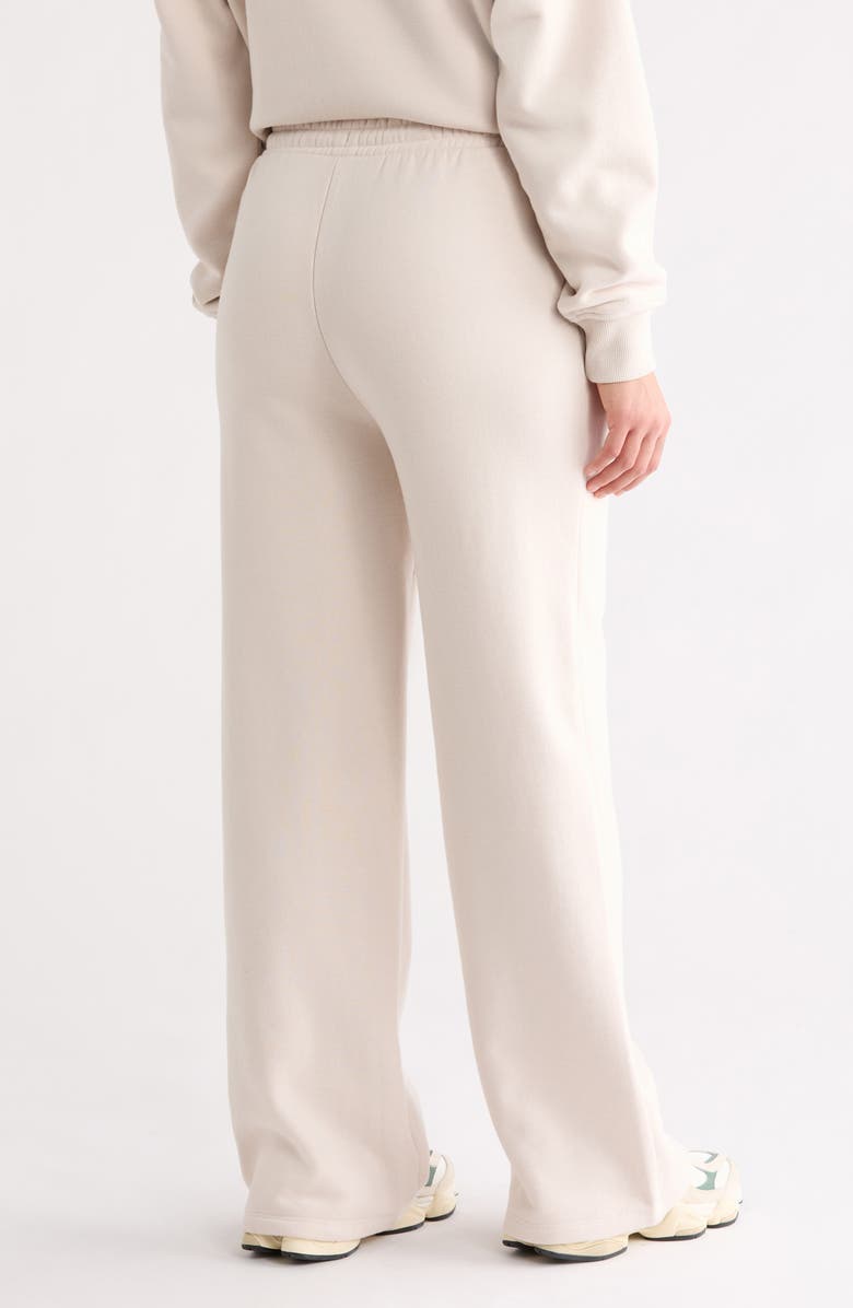 Faith Connexion Silicon Fleece Wide Leg Pants, Alternate, color, Crystal Gray/ Magnolia