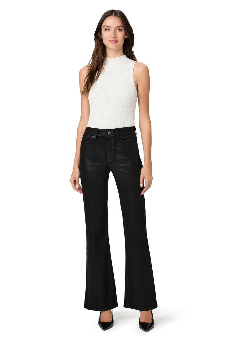 Sofia High Waist Flare Leg Jeans, Alternate, color, BLACK FOG LUXE COATING