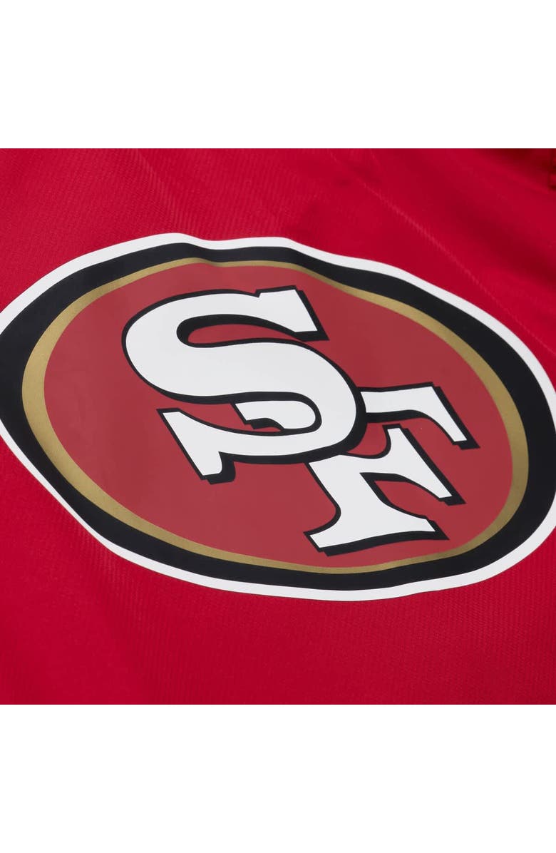 Mitchell & Ness Men's Mitchell & Ness Scarlet San Francisco 49ers Coaches Full-Snap Hooded Windbreaker Jacket, Alternate, color, Scarlet