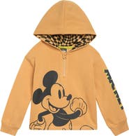 Disney Mickey Mouse Fleece Quarter-Zip Hooded Sweatshirt