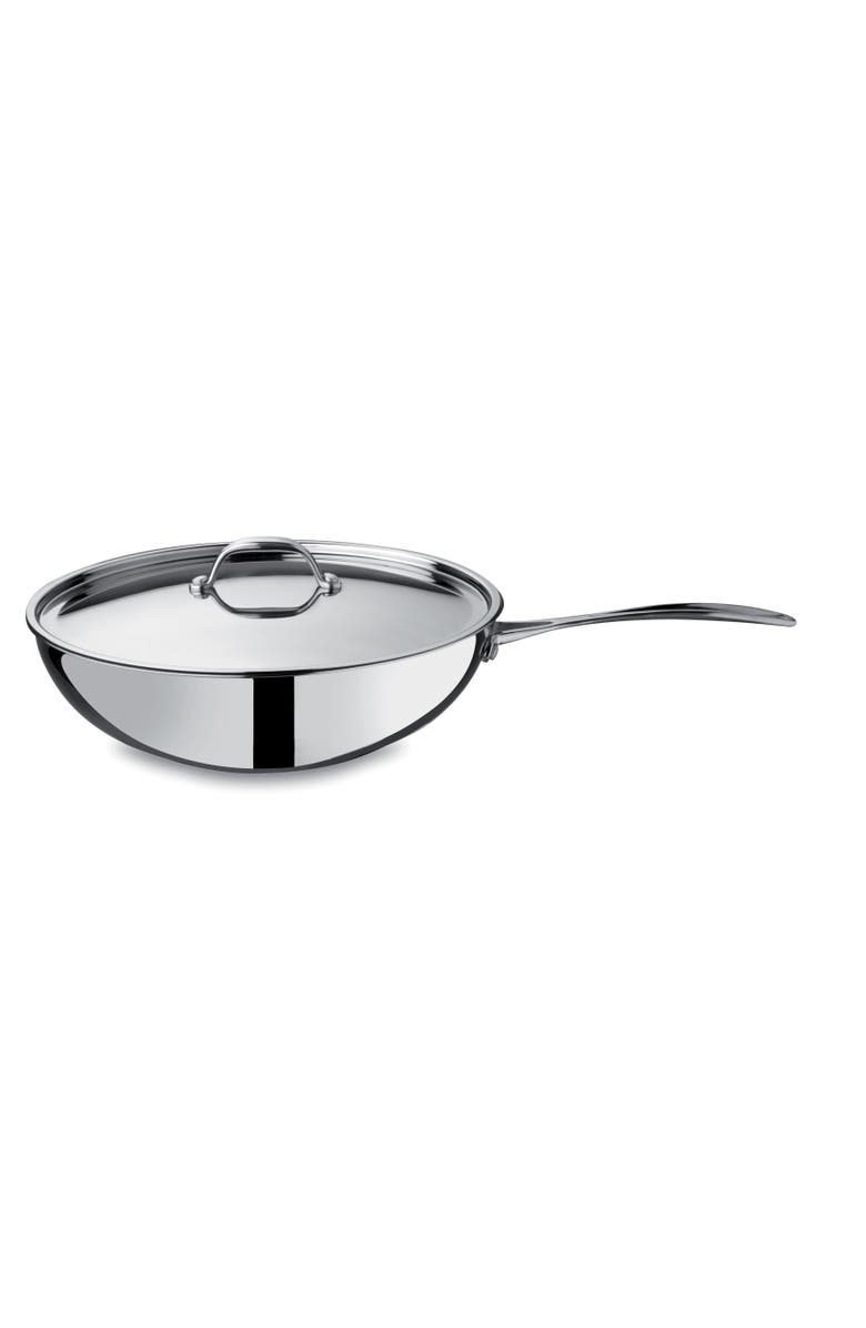 Mepra Glamour Diamond Wok, Main, color, Silver