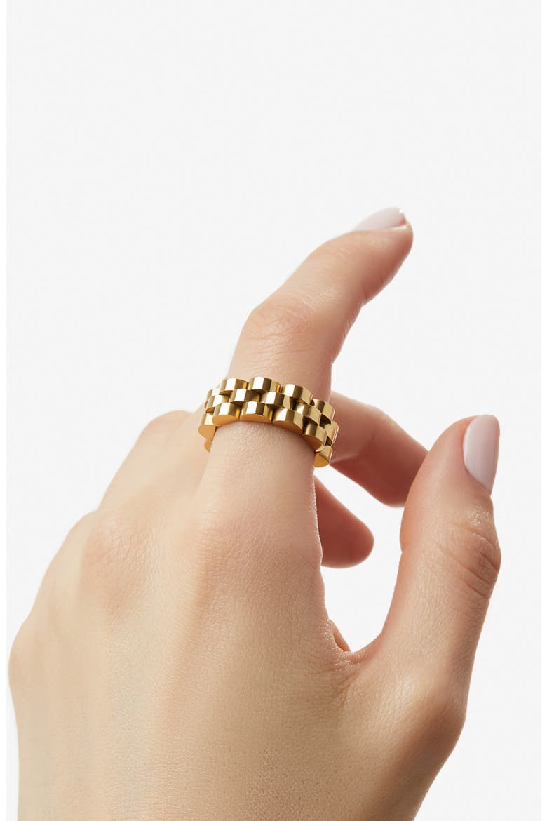 Parker Watchband Ring, Alternate, color, GOLD